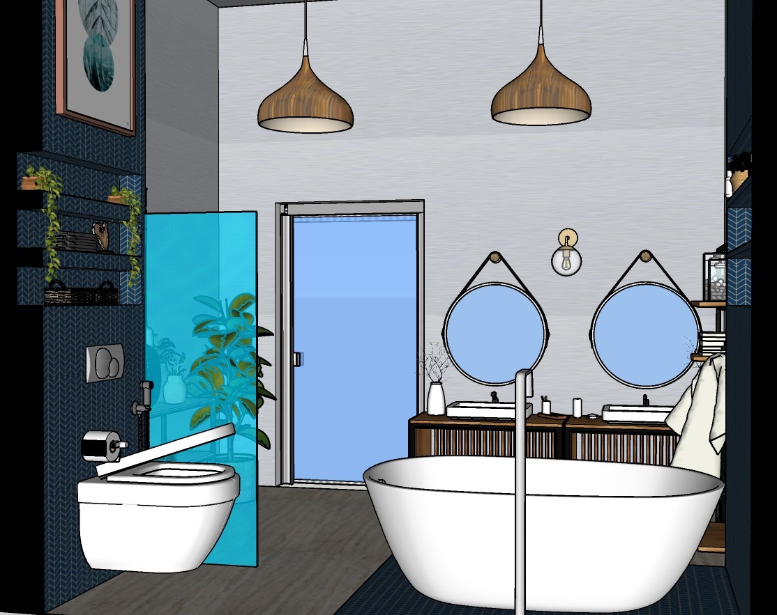 Bathroom Blues Perspective 1