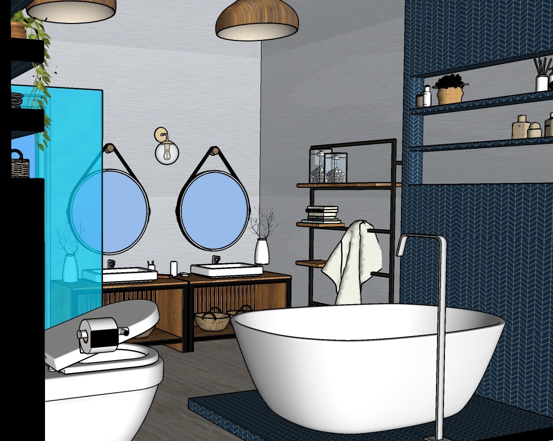 Bathroom Blues Perspective 2