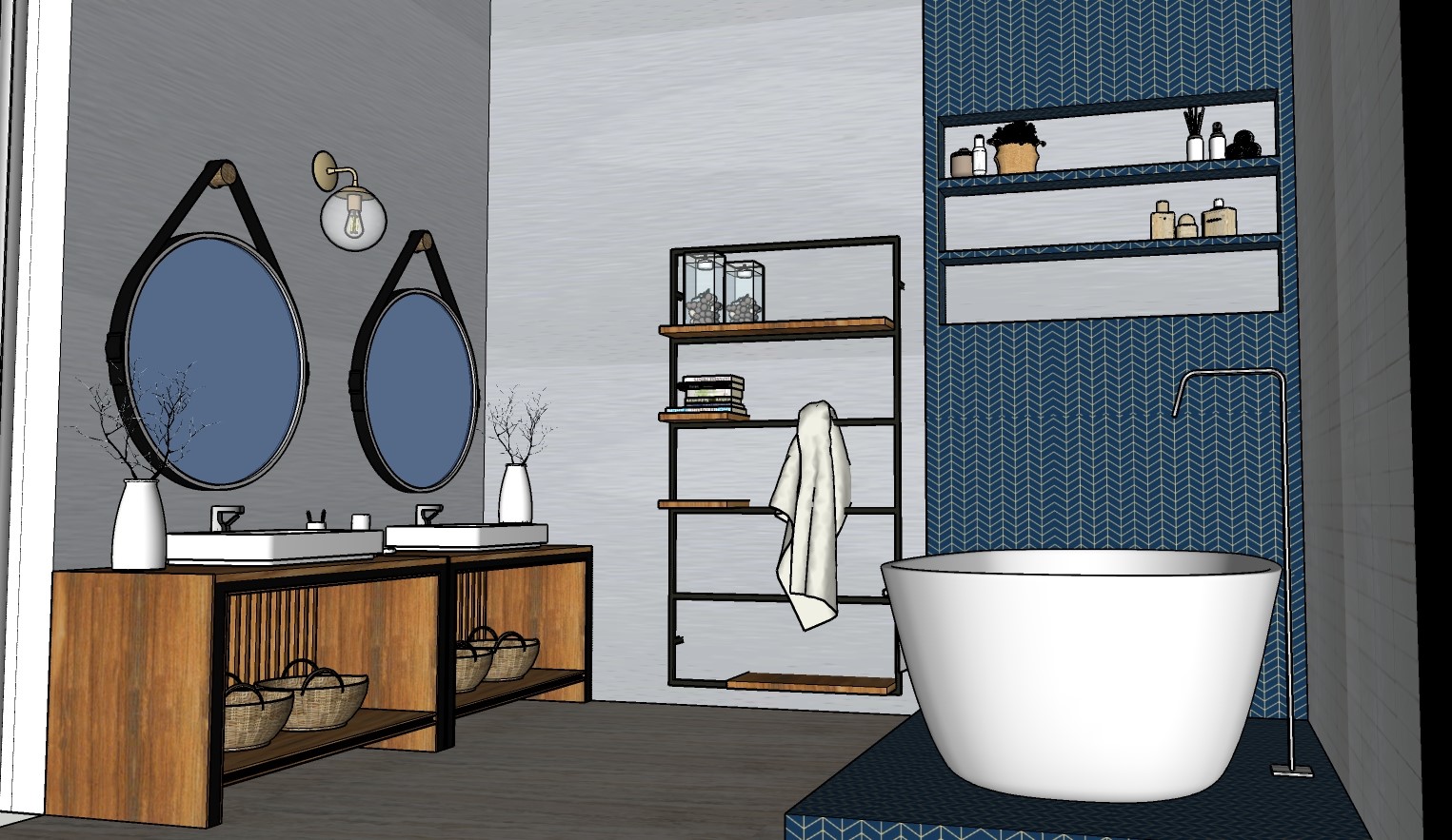 Bathroom Blues Perspective 3