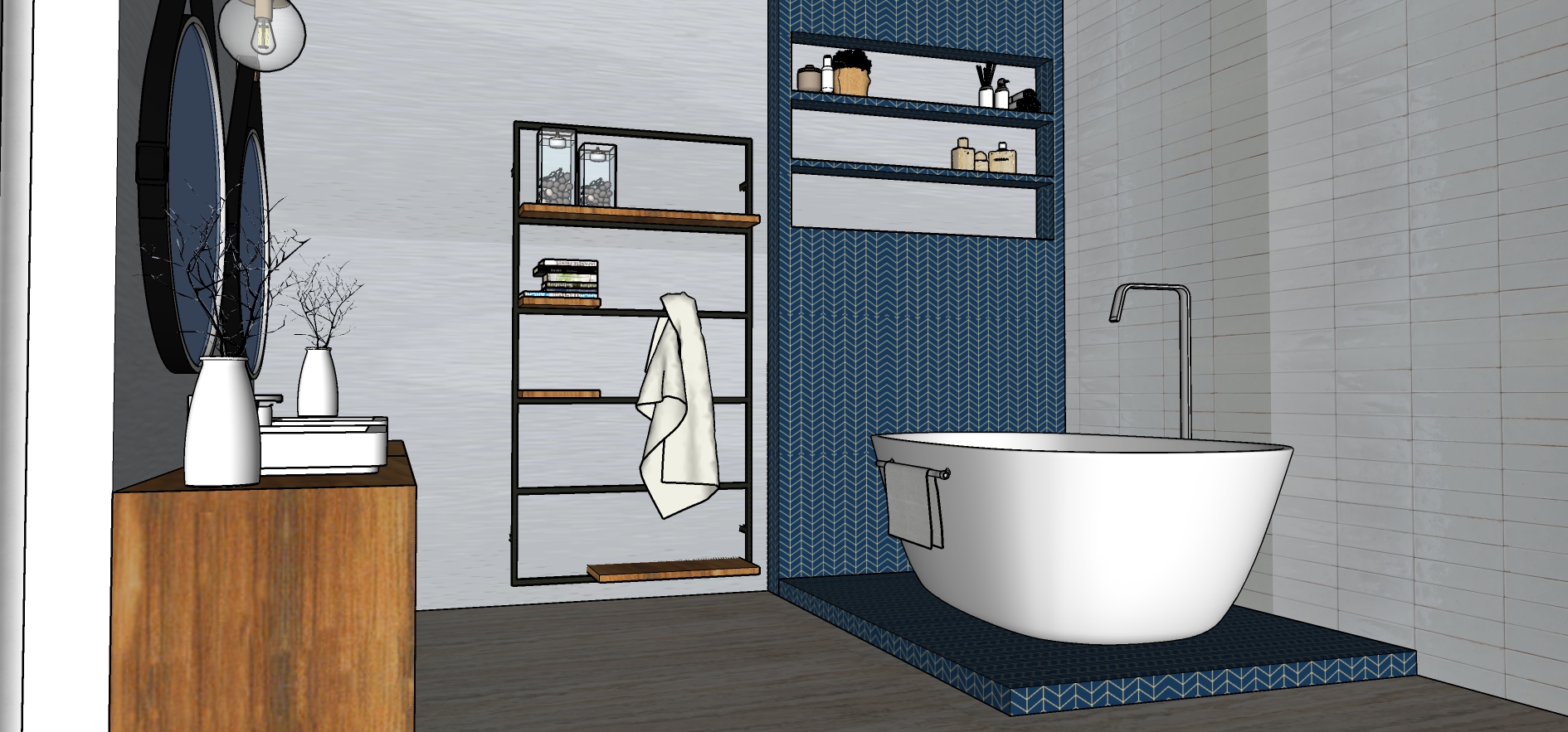 Bathroom Blues Perspective 4