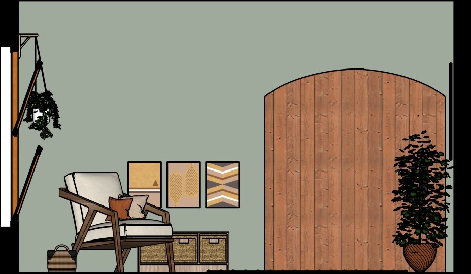 Bohemian Bedroom - Elevation 3