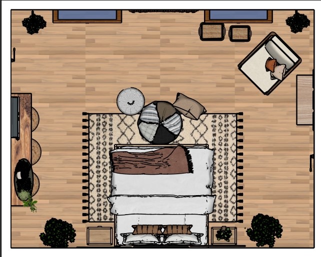Bohemian Bedroom - Floor Plan