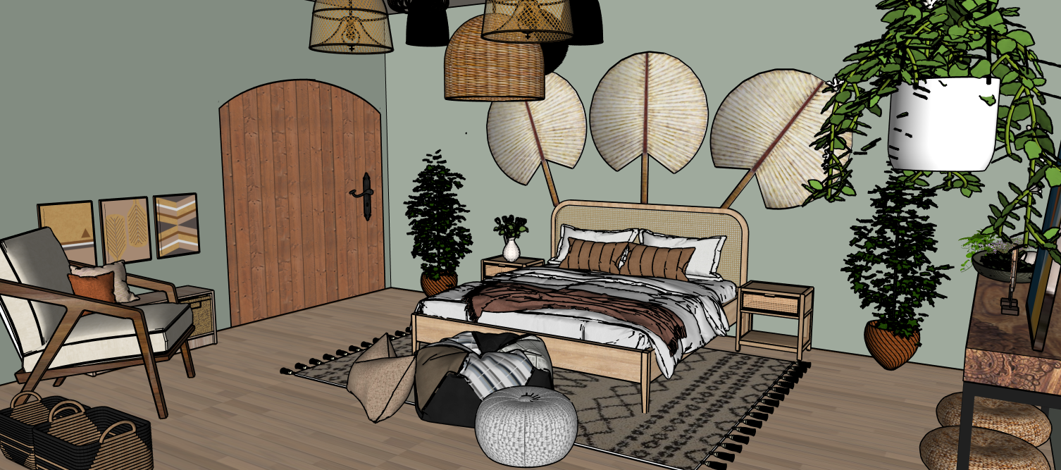 Bohemian Bedroom - Perspective 2