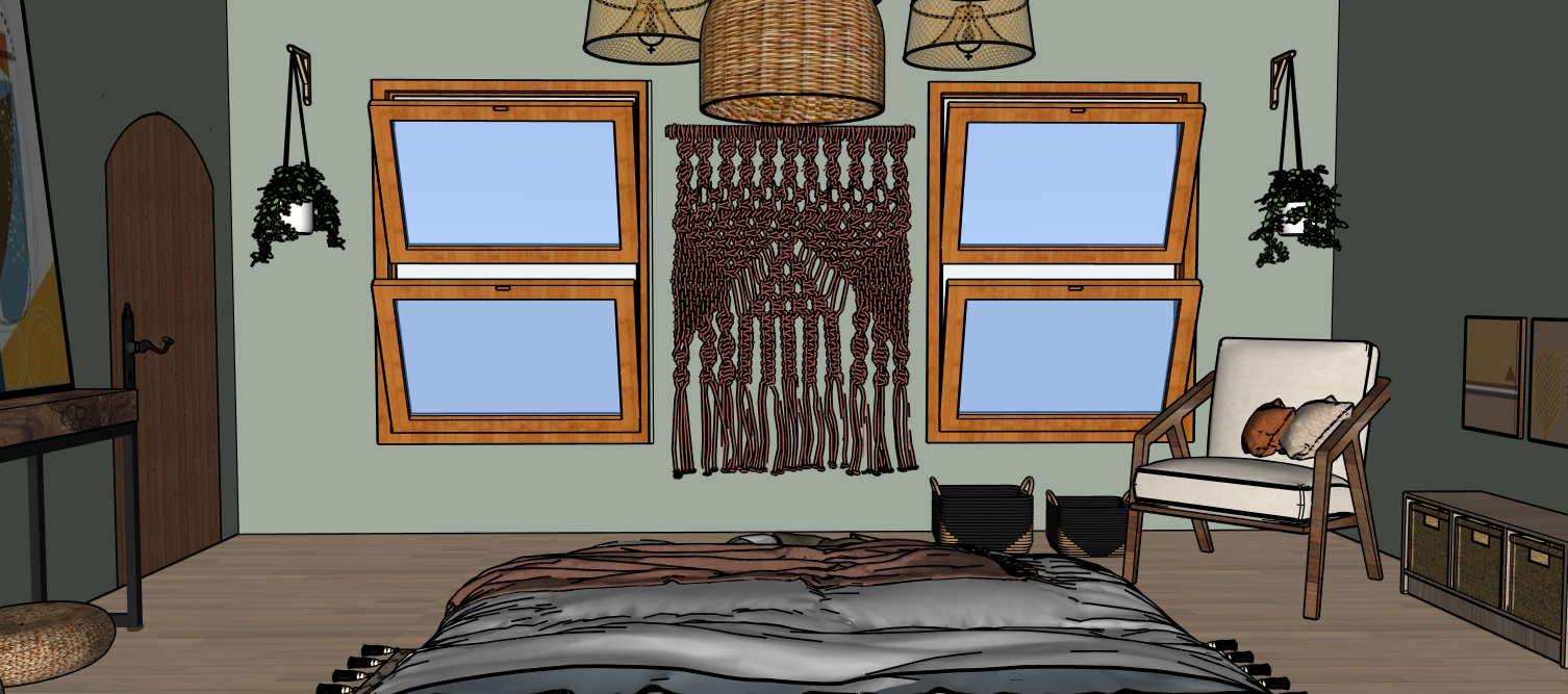 Bohemian Bedroom - Perspective 3
