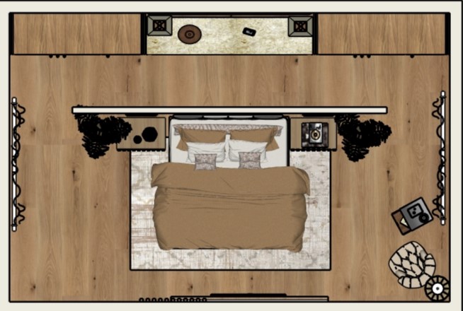 Farmhouse Bedroom - Floor Plan