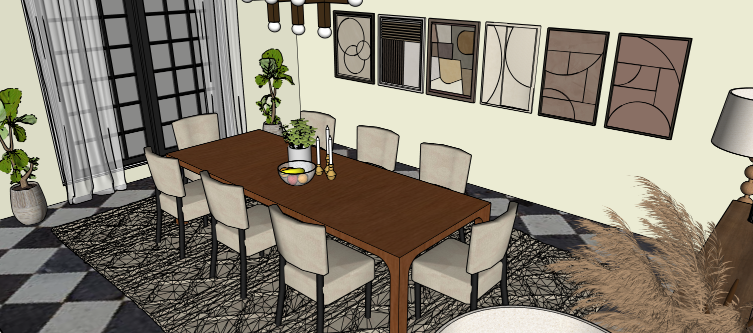 Mid Century Modern Dining Room - Perspective 4