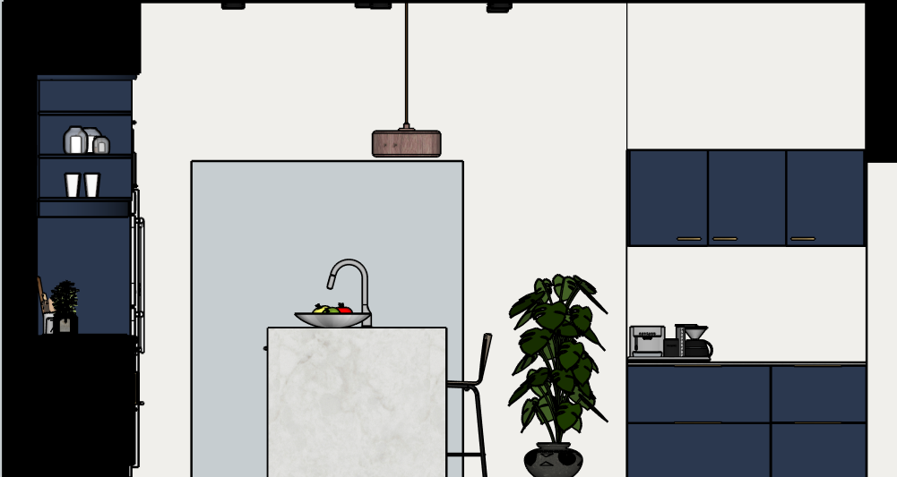 Modern Contemporary Kitchen - ELEVATION 2