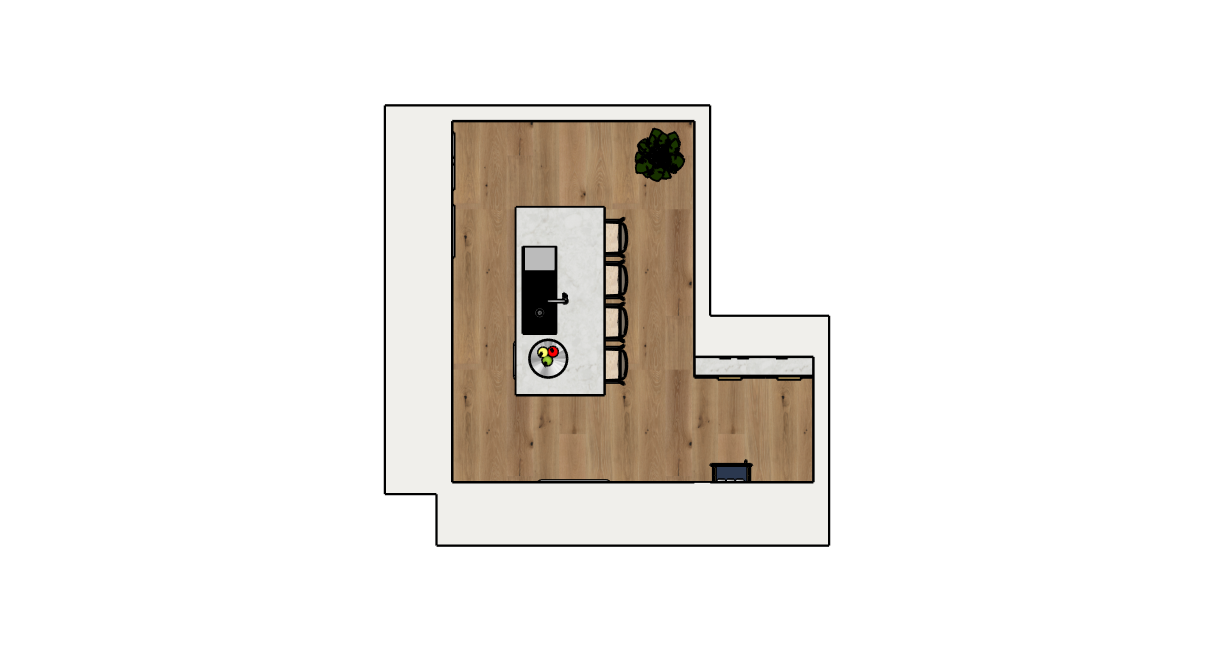 Modern Contemporary Kitchen - Floor Plan 2