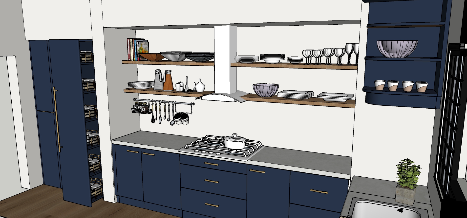 Modern Contemporary Kitchen - Perspective 3