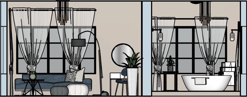 Modern Meets Traditional Master Bedroom ELEVATION 4